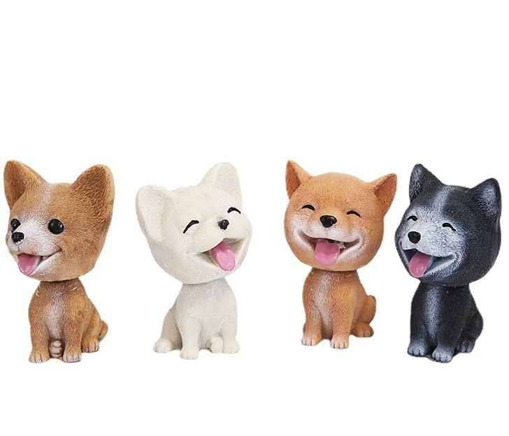 Customized Dog Bobbleheads toy figures Cartoon Toy Action Figure Character bobble head dog custom Car office desktop decoration