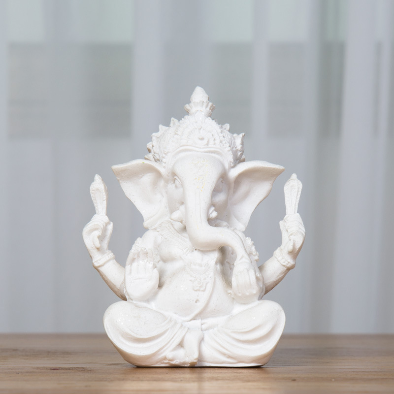 HOT NEW ITEM 3D SANDSTONE MALMSTONE GRITSTONE HOUSE DECORATION RESIN MINI INDIAN HINDU ELEPHANT GOD GANESH STATUE