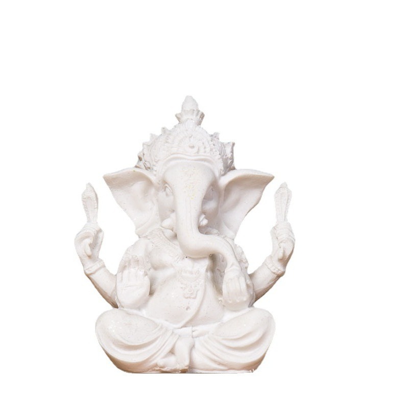 HOT NEW ITEM 3D SANDSTONE MALMSTONE GRITSTONE HOUSE DECORATION RESIN MINI INDIAN HINDU ELEPHANT GOD GANESH STATUE