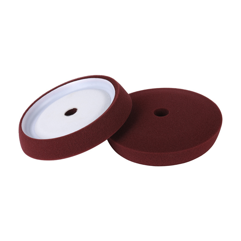 8.5 inch sponge Cutting buffing pads for RO polisher Curved backing foam polishing pads for car detailing