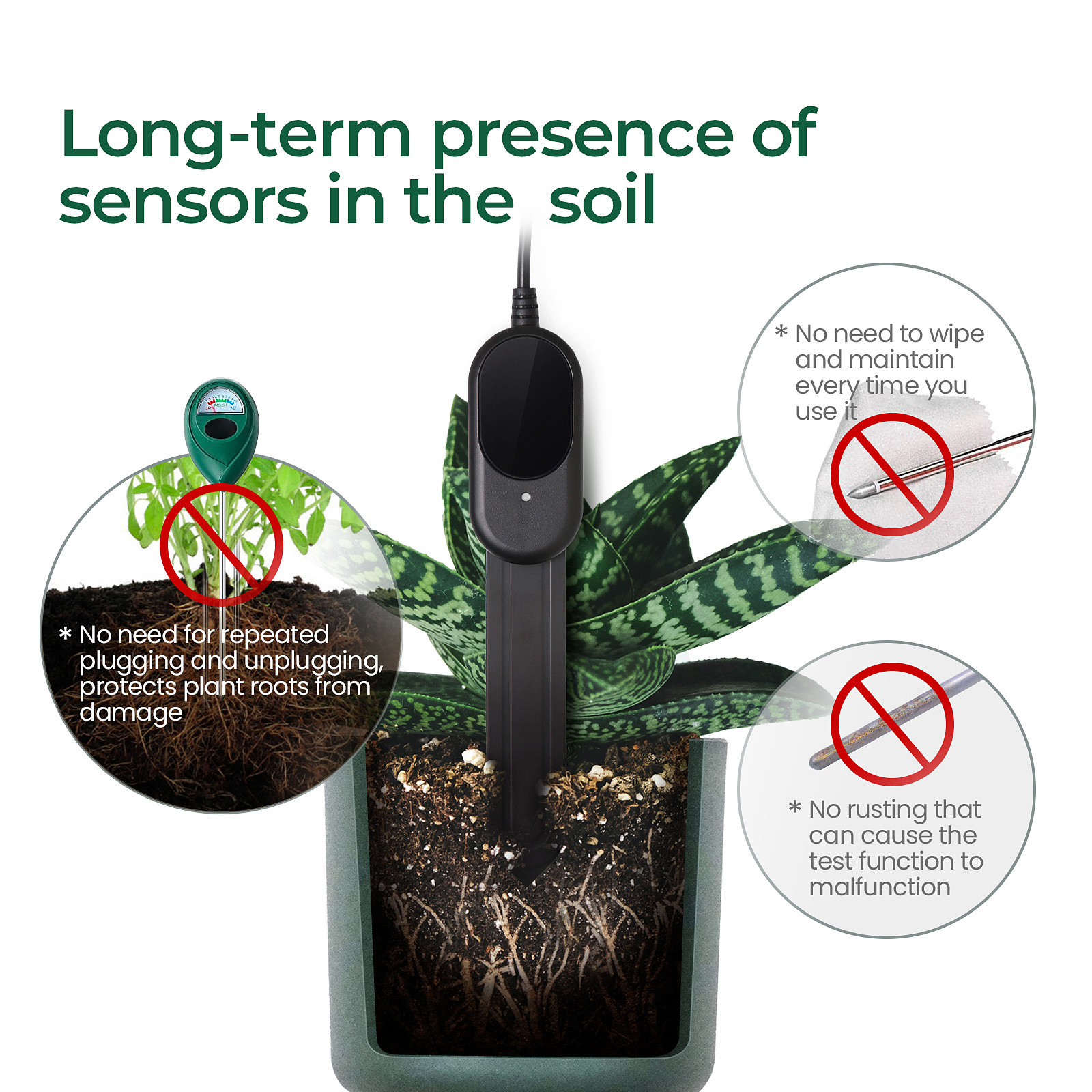 digital soil moisture meter sensor for House Plant indoor plants