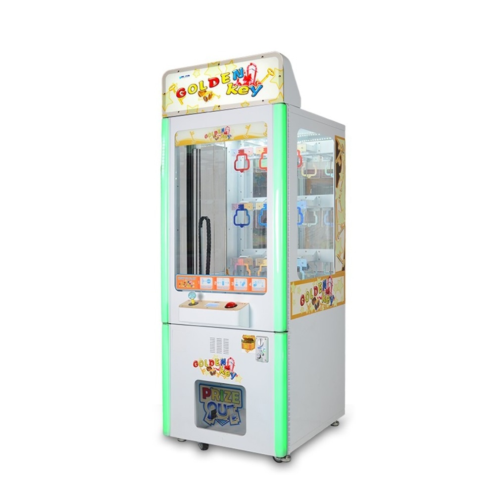 Coin operated mini key master prize vending arcade game machine with bill acceptor