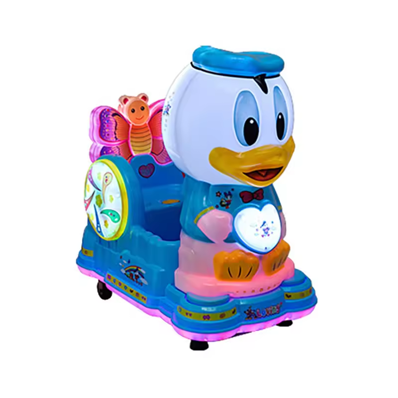 IFD Happy Music Kids Swing Rocking Car Toy Amusement Machine Coin Operated Duck Kiddie Rides