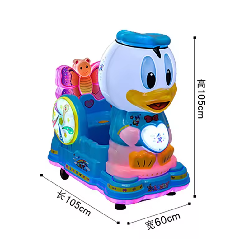 IFD Happy Music Kids Swing Rocking Car Toy Amusement Machine Coin Operated Duck Kiddie Rides