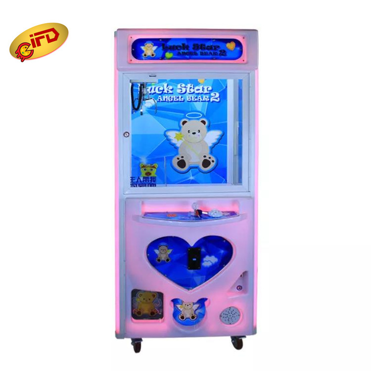 IFD teddy bear vending arcade coin operated claw crane machine lucky star claw machine for kid