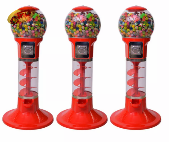 IFD Coin gumball bouncing machine candy dispenser bounce ball sprial gum vending machines for supermarket