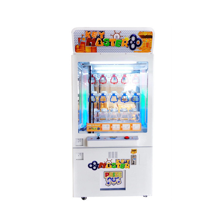 Coin operated mini key master prize vending arcade game machine with bill acceptor