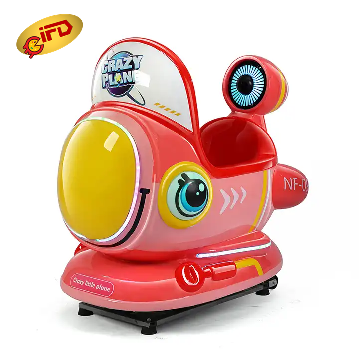 IFD High Quality Coin Operated Kids Amusement Rides Swing Game Plastic Fiberglass Train Kiddie Ride For Sale