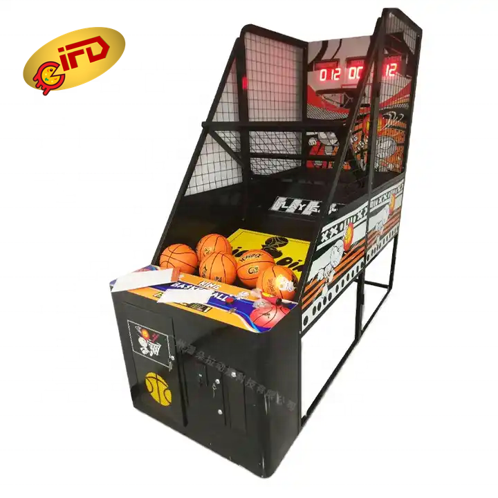 IFD Pop Coin Operated A Shot Basketball Game Three Stage Game Mode Indoor Commercial Basketball Arcade Game Machine