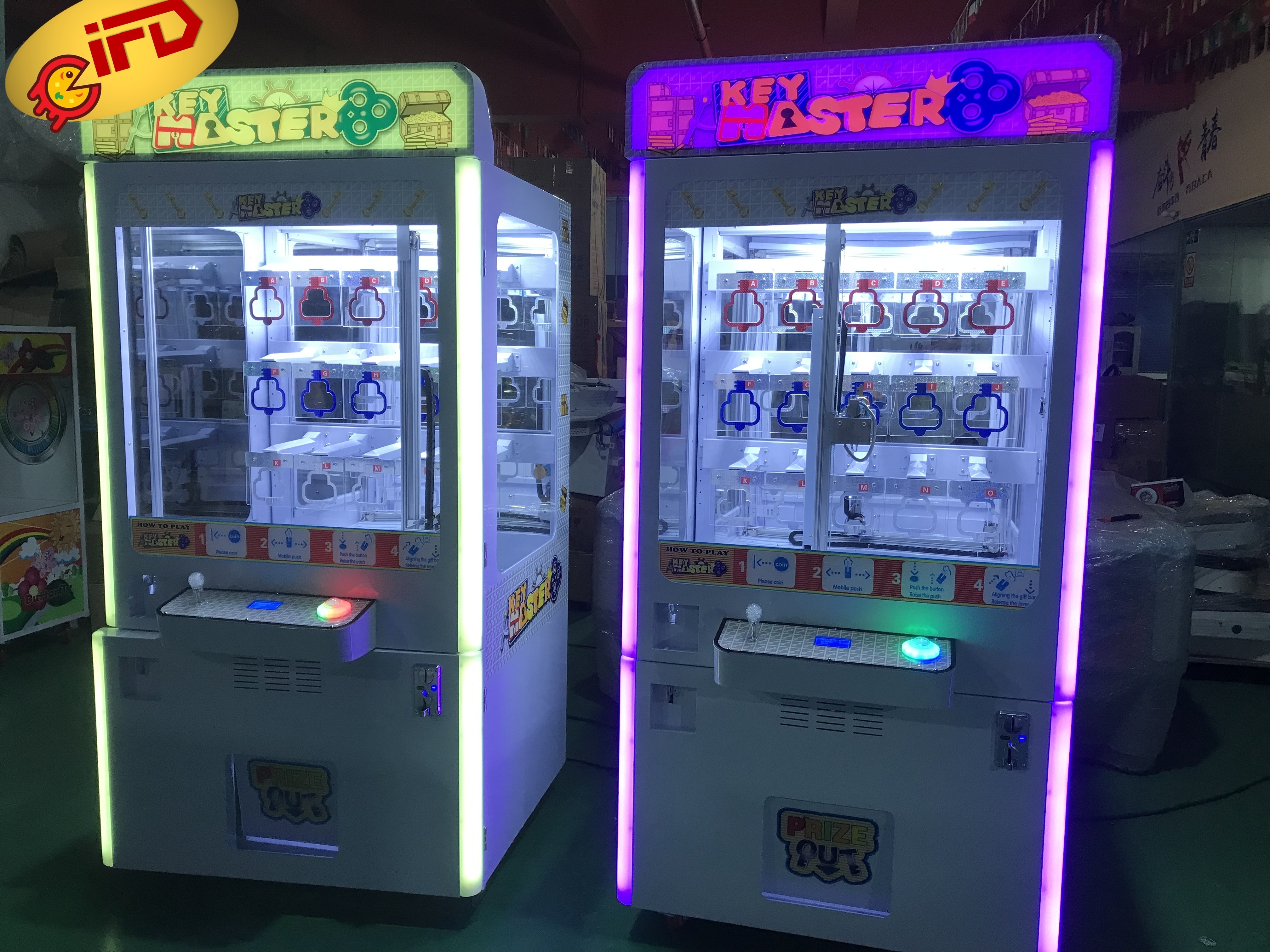 IFD Key Master Find Key Claw Machine Keychain Amusement Keymaster Arcade Games Prize Vending Machine