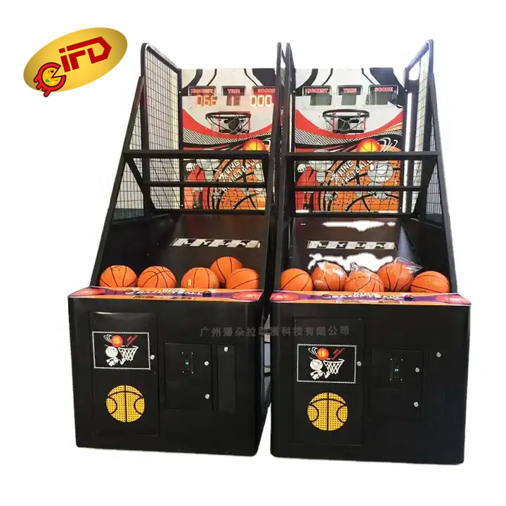 IFD Pop Coin Operated A Shot Basketball Game Three Stage Game Mode Indoor Commercial Basketball Arcade Game Machine