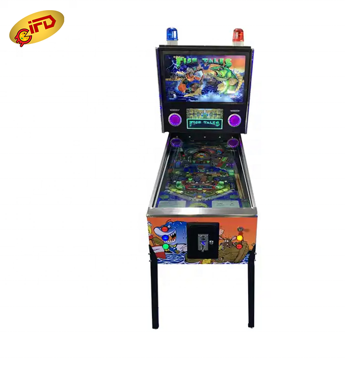 IFD 4K 49'' Screen Virtual digital Pinball game machine with force feedback  Solenoids and LED lighting