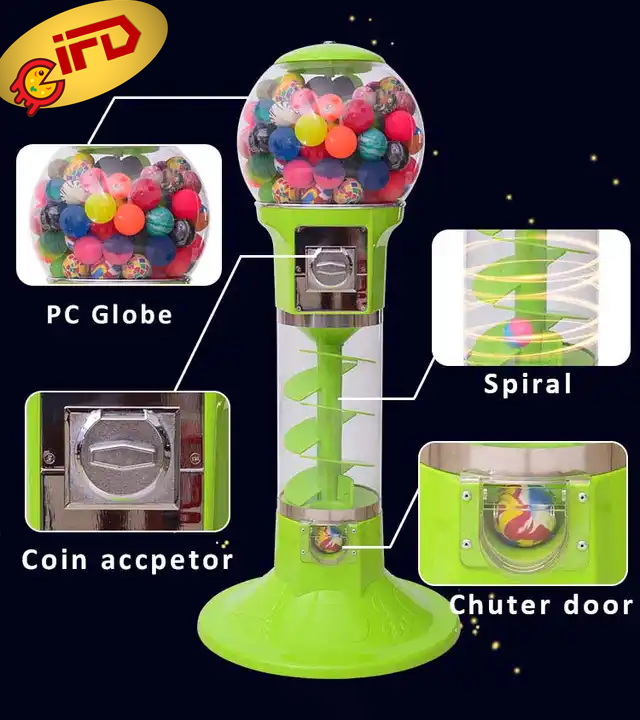 IFD High quality Big Capsule Toys Gacha Machine Gumball Bouncy Ball Candy Toy Vending Machines 130cm Gashapon Machine