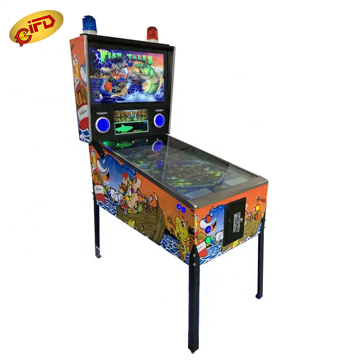 IFD 4K 49'' Screen Virtual digital Pinball game machine with force feedback  Solenoids and LED lighting