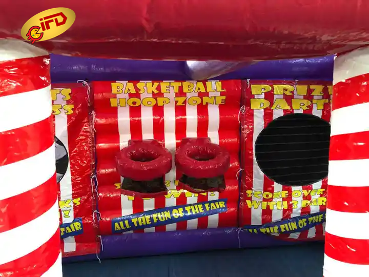 IFD Hot Sale Inflatable Game Booth 4 In 1 Portable Game Booth Inflatable Adult Inflatable Carnival Game