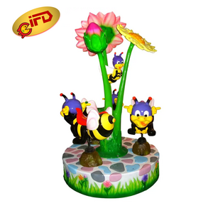 IFD Coin operate game machine amusement park ride 3 seats bee carousel for amusement park