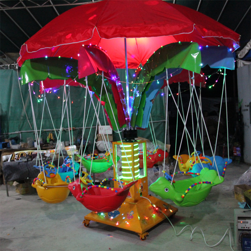 2022 playground for kids outdoor amusement park  swing flying fish merry go round carousel for sale