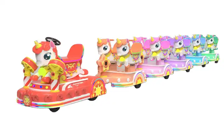 Top quality amusement outdoor cute and fun kiddie rides trackless train