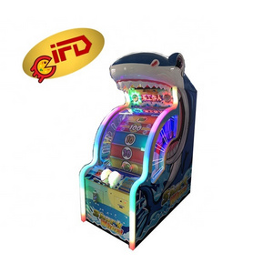 2022 new arrival fiberglass ticket lottery arcade games shark wheel game machine for sale