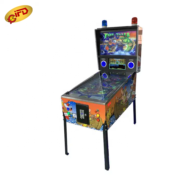 IFD 4K 49'' Screen Virtual digital Pinball game machine with force feedback  Solenoids and LED lighting