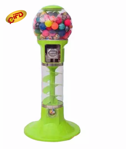 IFD Coin gumball bouncing machine candy dispenser bounce ball sprial gum vending machines for supermarket