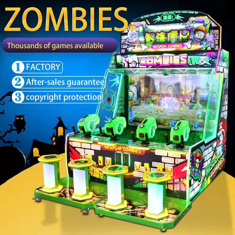 IFD Zombies Water Shooting Gun Arcade Game Machine Zombie Arcade Plants Vs Zombies Game Machine Indoor