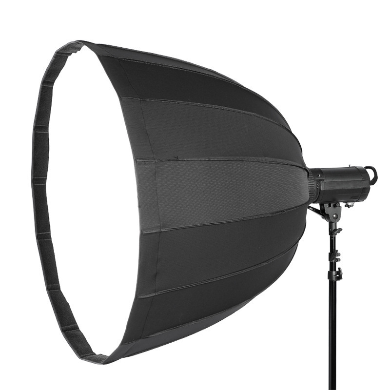 90cm Black Silver 16-Rib Deep Easy Folding Parabolic Umbrella Softbox  Bowens Mount Hexadecagon Umbrella Flash Softbox