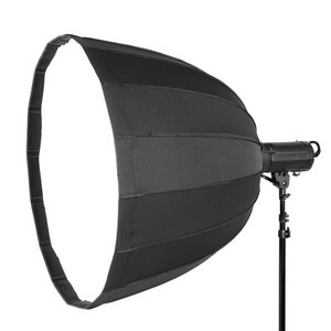 90cm Black Silver 16-Rib Deep Easy Folding Parabolic Umbrella Softbox  Bowens Mount Hexadecagon Umbrella Flash Softbox