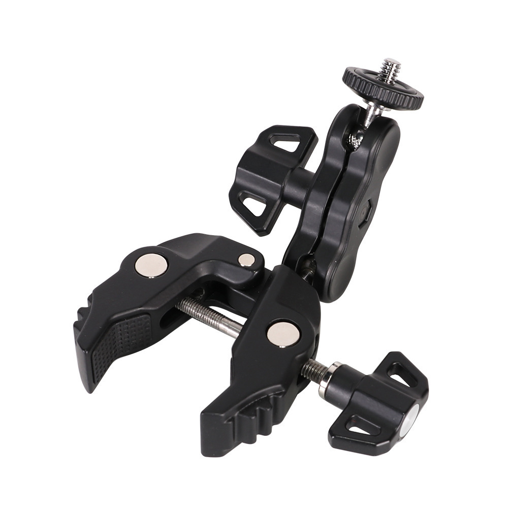 Super Clamp with Magic Arm Action Camera Mount Adapter for Desk Tripod Tube Crossbar Gimbal Rods Compatible with SmallRig GoPro