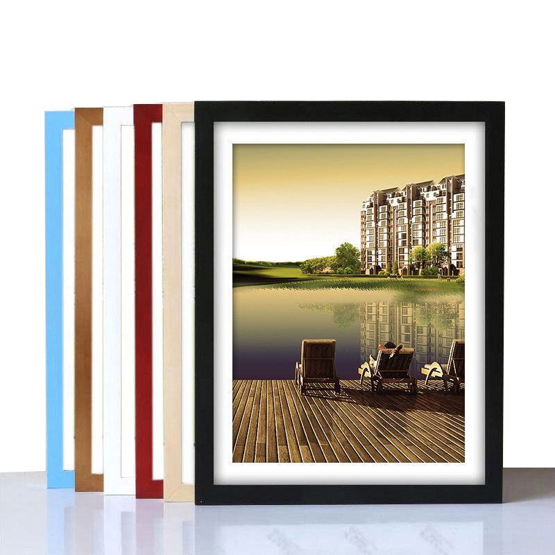 Factory Wholesale Cheap A0 A1 A2 A3 A4 A5 5x7 11x14 24x36 Inches Wooden Painting Frame Home Decoration Modern Picture Frame