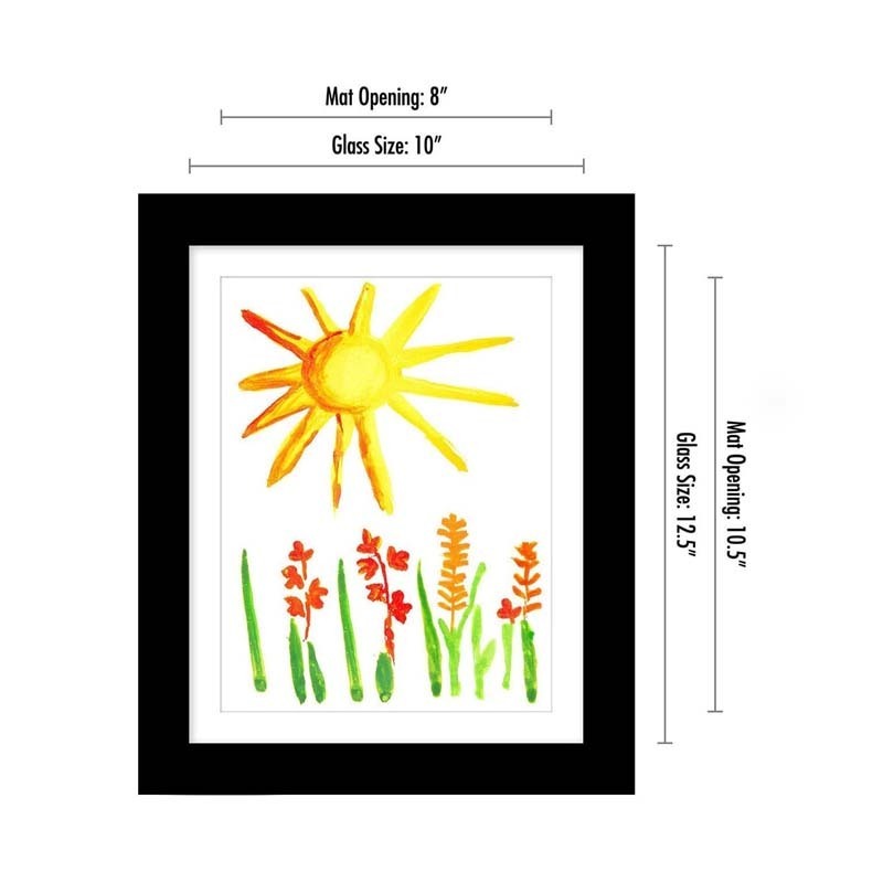 Kids Artwork Picture Frame in Black Wood Digital Picture Frame with Shatter Resistant Glass Kid Art Frame