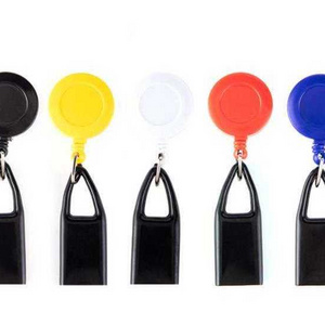 Wholesale Custom Logo Round Mini Premium Retractable Keychain Safe Clip Holder Lighter Pen Leashes