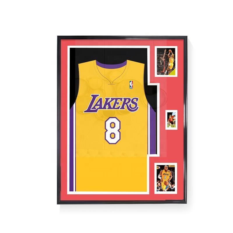 MDF Wood Sport Jersey Frame Display Case Basketball Jersey Frame and Shadow Box Frame Jerseys