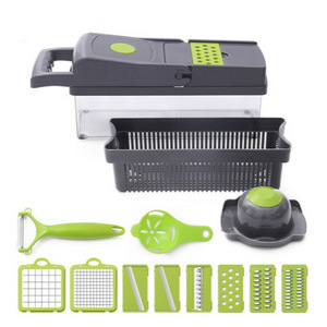 14 in 1 Vegetable Chopper, Multifunctional Mandoline Slicer Dicer Household Kitchen Manual Julienne Grater Cutter