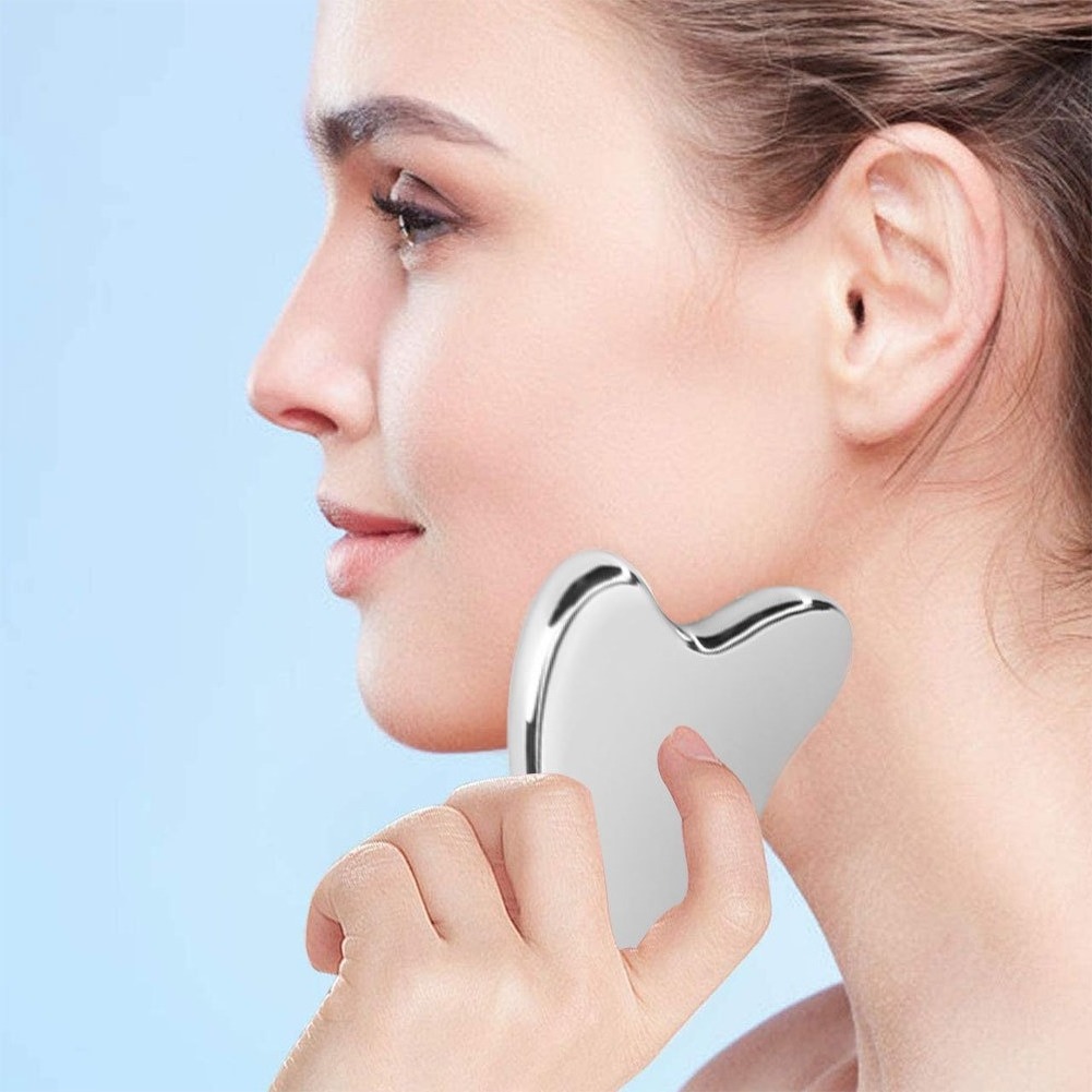 Wholesale Customize Stainless Steel Gua Sha Heart Shaped Metal Gua Sha Facial Massage Tool Stainless Steel Gua Sha