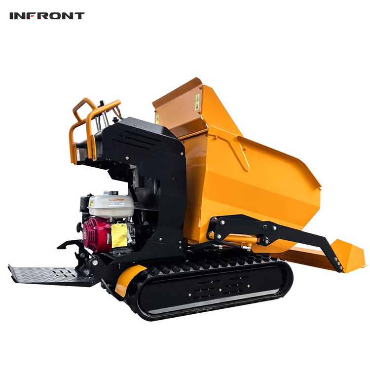 500kg hydraulic self loading construction mini dumper garden mini crawler dumper