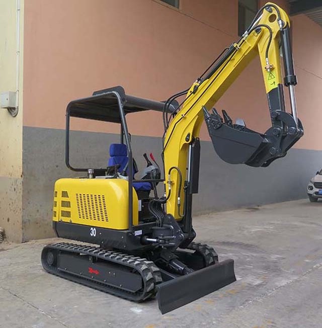 China made 3t mini crawler excavator with extension crawlers and swing arm