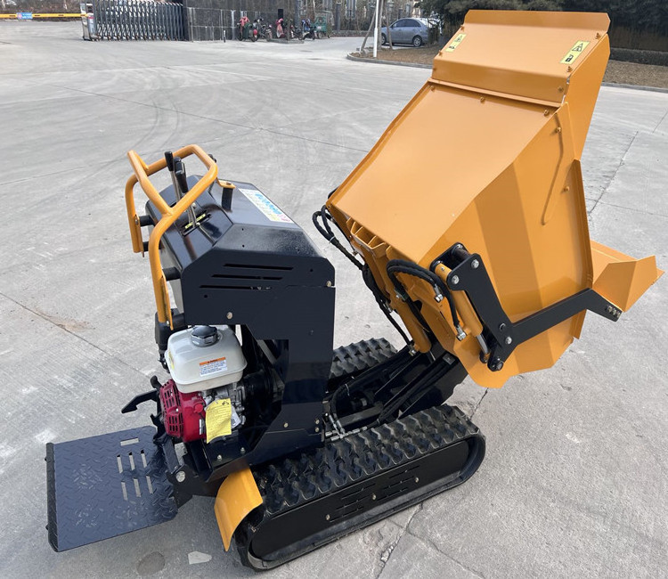 500kg hydraulic self loading construction mini dumper garden mini crawler dumper