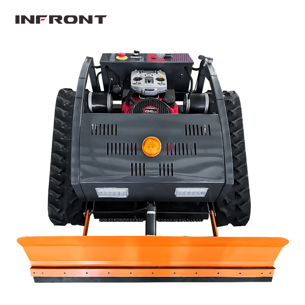 Self propelled lawn mower robot smart remote control tractor snow plow with the blade