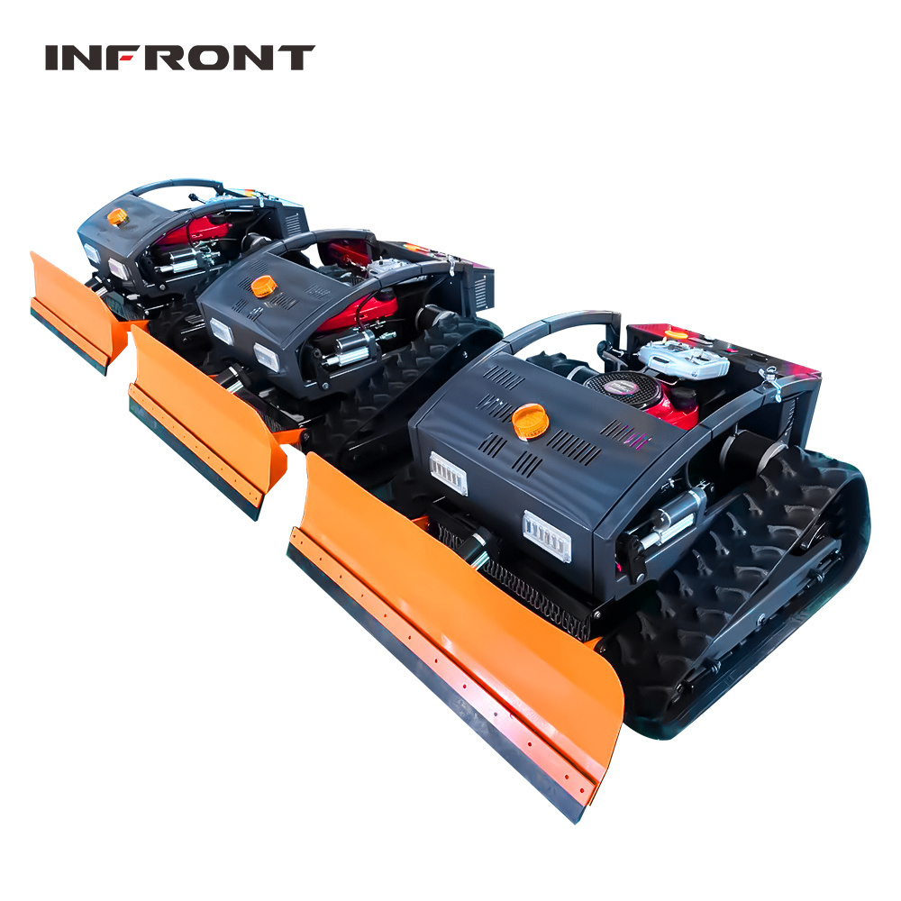 Self propelled lawn mower robot smart remote control tractor snow plow with the blade