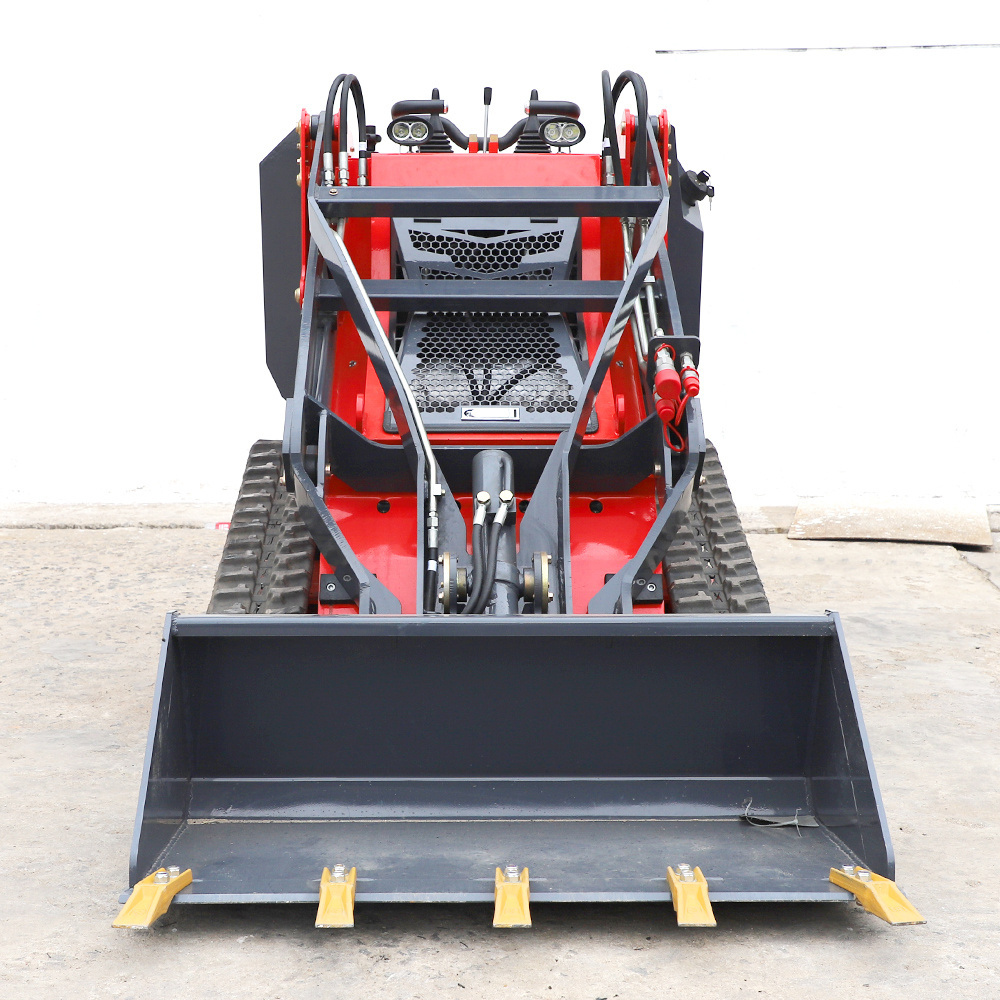 free shipping! 1ton 1000kg Infront China Skidsteer Dingo Stand On Attachments Mini Crawler Skid Steer Loader With Track