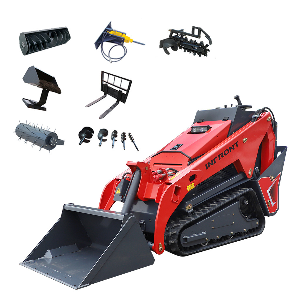 China micro skid steer loader with bucket attachment hydraulic small mini skid steer loader 45HP for sale