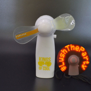 Promotional gifts custom mini usb driver handheld programmable led message fan software