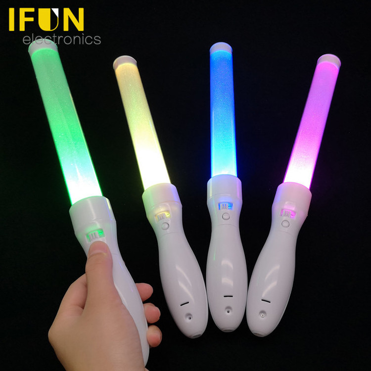 DMX control 15 Different Colors 8 Zone Control Led Flashing Light Stick , Wireless Remote Controlled Glow Led Stick