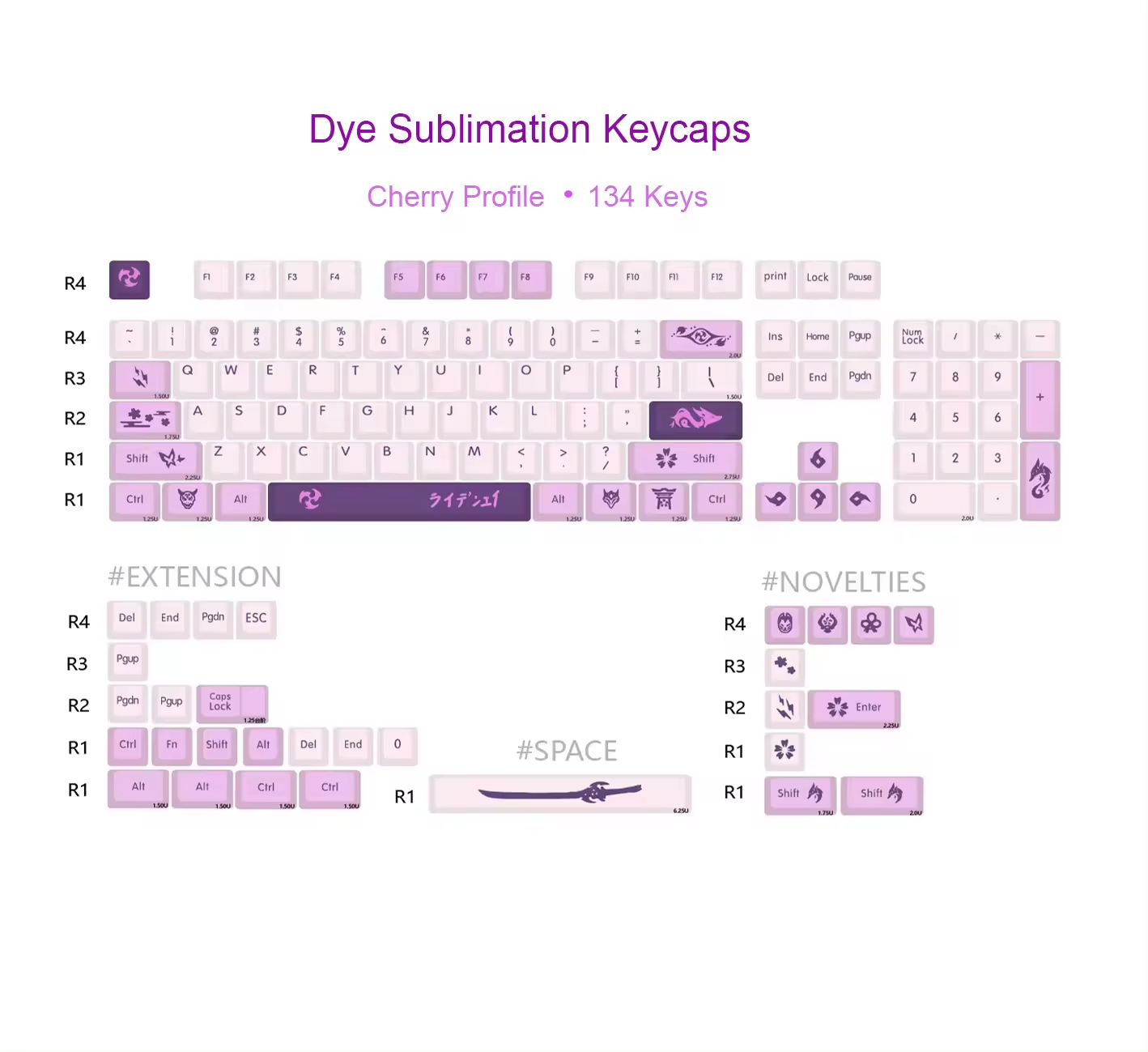 Factory OEM DYE Sub PBT Keycaps XDA Cherry MDA Profile Special Keycaps Big Enter Keys for Mechanical Keyboards Switch Puller ABS