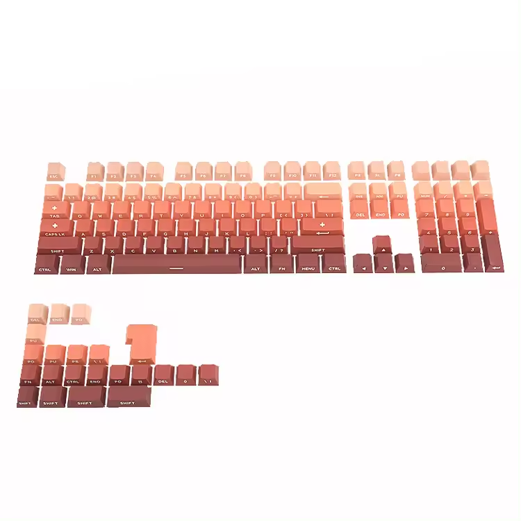 PBT Personalized Translucent Cherry Profile Keycaps for Gateron AKKO KTT Switch Gaming Keyboard Side-printed Letters RGB Pass