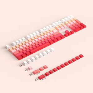 PBT Personalized Translucent Cherry Profile Keycaps for Gateron AKKO KTT Switch Gaming Keyboard Side-printed Letters RGB Pass