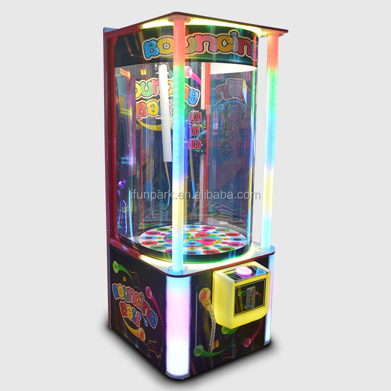 Coin Operated Happy Bouncing lucky Ball Lottery Redemption Ticket Game Machine For Sale