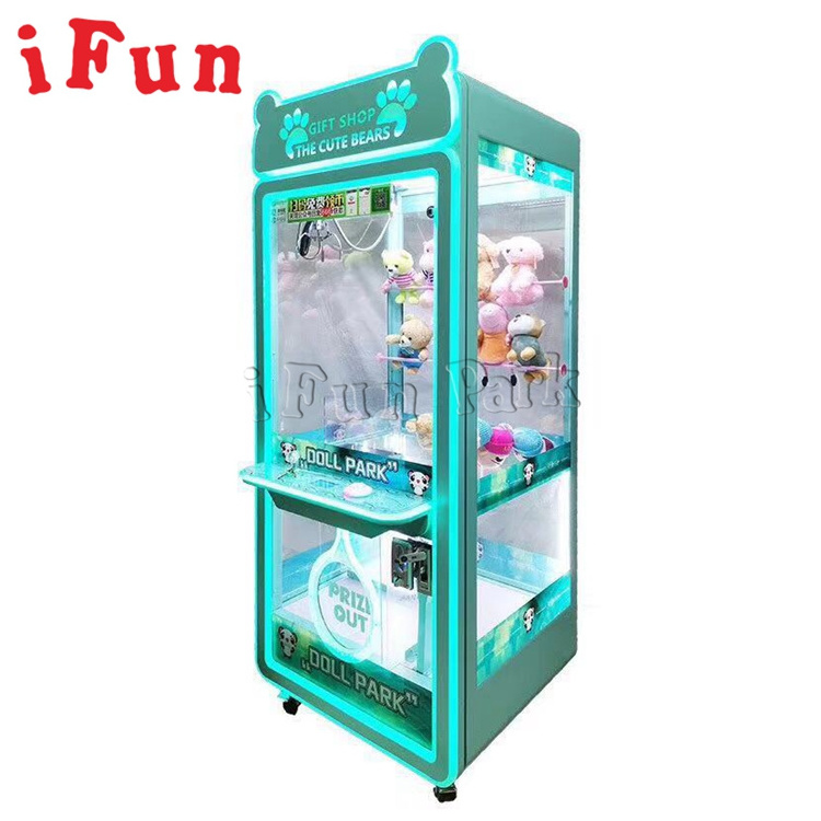 Ifun Park Pink Toy Coin Operated Arcade Claw Machine Catch doll Gift Game Machine treasure hunt toy crane game machine