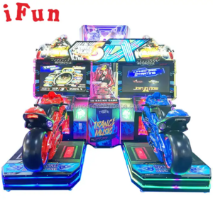 Ifun Park Coin Operated Dynamic Car Driving Electronic Moto Ultimate Speed Racer Arcade Motorcycle Racing Game Machine